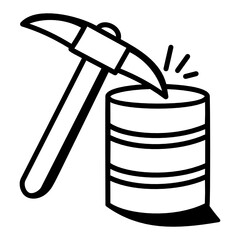 
Data mining hand drawn premium icon is easy to use and editable 

