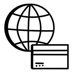 
Card with globe showing the concept of payment gateway 

