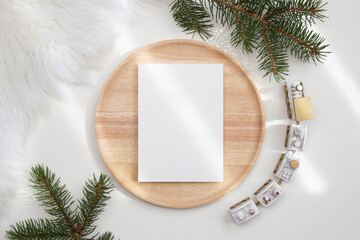 5x7 christmas card mockup with toys