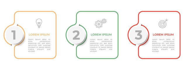 Modern timeline infographic 3 options