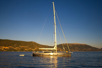 sailboat at sunset