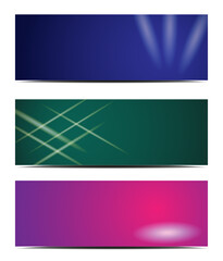 Colorful abstrac backgrounds set with lights vector illustration.