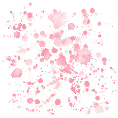 Color rose quartz, serenity watercolor blobs, isolated on white background. Shape design blank watercolor colored rounded shapes web buttons on white background.