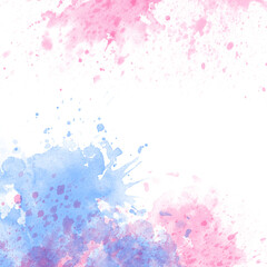 Color rose quartz, serenity watercolor blobs, isolated on white background. Shape design blank watercolor colored rounded shapes web buttons on white background.