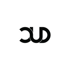 cud letter original monogram logo design