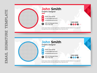 Corporate Email Signature in Abstract Shape
