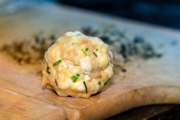 Semmelknödel in Nahaufnahme