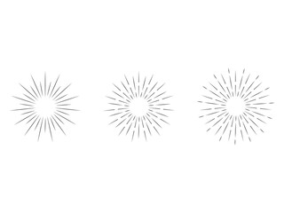 Obraz premium Sunburst set. Big collection sunburst best quality. Web banner.Vector illustration isolated on white background.