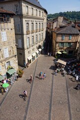 Figeac France - 17 August 2016 - Square in Figeac France
