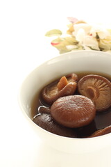 soaked Chinese drink Shiitake mushroom for prepared food ingredient