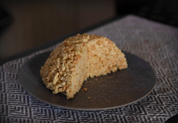 Tasty homemade russian traditional cake with honey