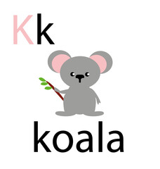 Cute and colorful alphabet letter with illustrations and words printable sheet. Printable flash card for kids education	