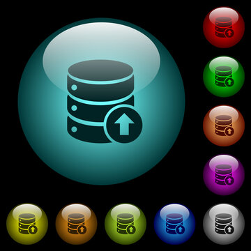 Restore database icons in color illuminated glass buttons