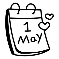 
Download mothers day calendar doodle icon

