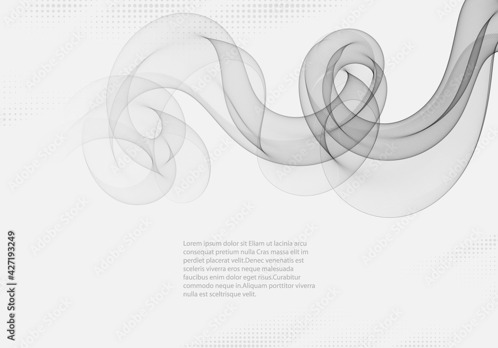 Poster abstract gray lines background. template design element