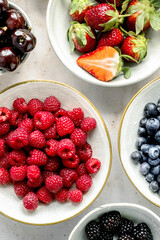 Salad bowl preparation for brunch food photography
