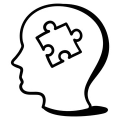 
A very creative hand drawn icon of developmental disorder 

