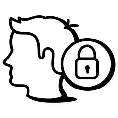 
A very creative hand drawn icon of dull mind 

