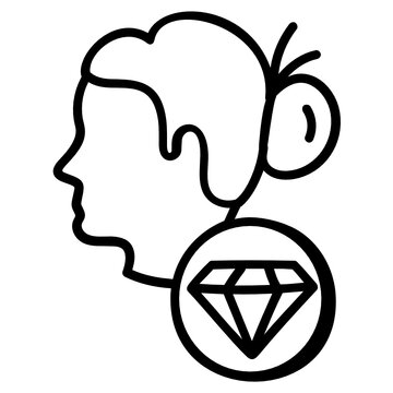 
A Very Creative Hand Drawn Icon Of Brilliant Mind 

