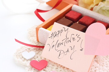 Multiple color and favor chocolate in gift box for holiday image