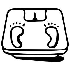 
Have a look at this sketch icon of weight machine 

