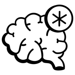 
Brain health hand drawn icon is easy to use and premium 

