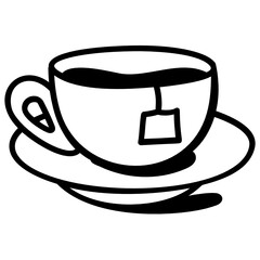 
Creatively designed premium icon of tea cup 

