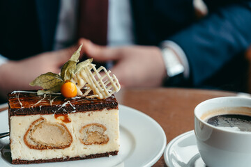 cake and coffee