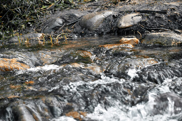 Beautiful picture of water and stone under water