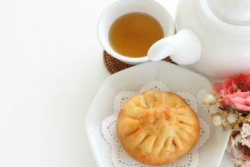 Chinese food, deep fried pork bun for yum cha dumpling
