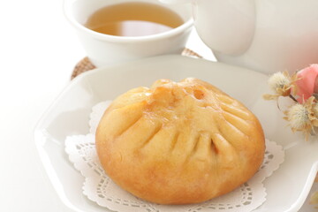 Chinese food, deep fried pork bun for yum cha dumpling