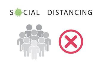 Social distancing. Please Keep Your Distance to people to leave 2 meters between each other.Coronovirus epidemic protective.