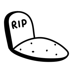 
Download hand drawn premium icon of grave 

