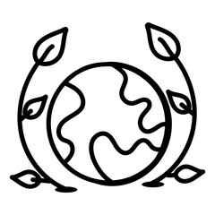 
An icon of sprout in doodle design 

