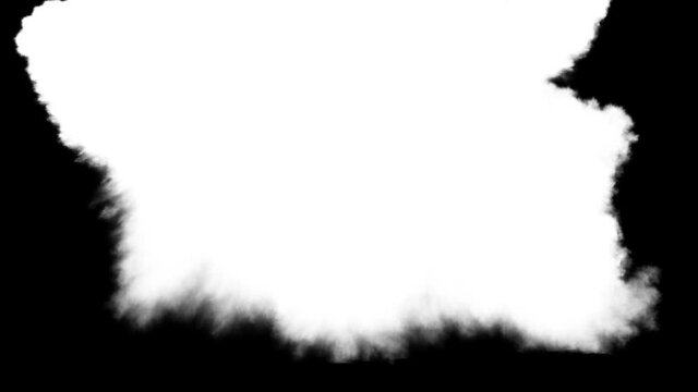 Bomb explosion with alpha matte mask