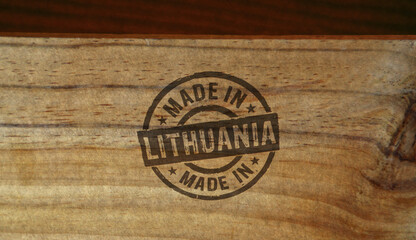 Made in Lithuania stamp and stamping