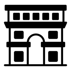 
An arc de triomphe structure in solid design

