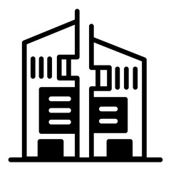 
Grab this amazing solid style icon of emirates tower 

