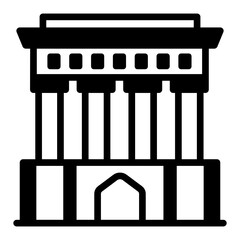 
A very creative solid style icon of plymouth rock monument 

