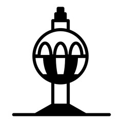 
Jeddah light in editable premium glyph style icon 

