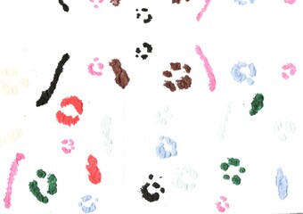 Abstract Painted Leopard Print. Effect Glossy
