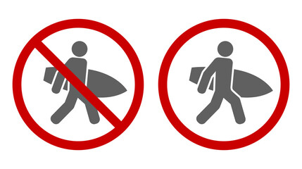 surfing water sport stop warning sign