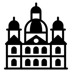 
Glyph icon of dresden frauenkirche perfect for web and apps 

