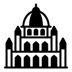 
Very creative glyph icon of shrine of bab 

