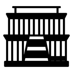 
Icon of mortuary temple in egypt, solid icon

