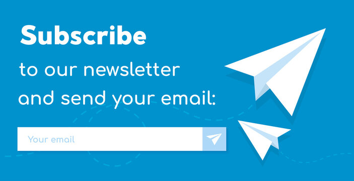 Subscribe for our newsletter and send email concept. Vector Illustration