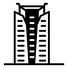 
The tallest architecture in japan, yokohama landmark solid icon

