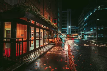 Foto op Canvas no people on the street at night in London © YiuCheung