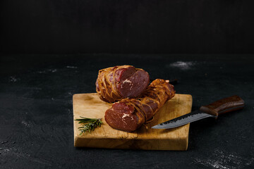 Smoked beef fillet meat