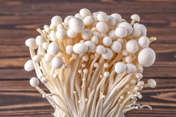 Enoki mushroom, Golden needle mushroom group of golden needle Mushroom.Enoki, also known as velvet shank, is a species of edible mushroom in the family Physalacriaceae.